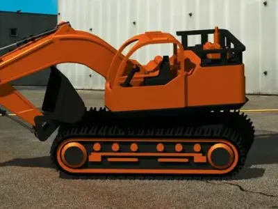 Toy Excavator Model CATIA V5R20 Free 3D model