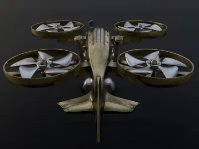 Steampunk Drone Low-poly 3D model purchase