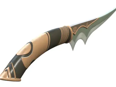 Medieval Dagger Low-poly 3D model get
