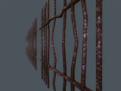 Rusty Bars Low-poly 3D model