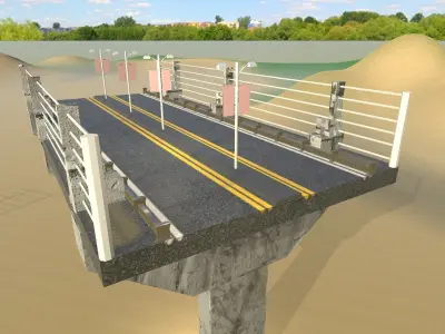 HQ Bridges Pack 3D Models Low-poly 3D model