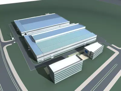 Industry Building 3D model Polygon mesh