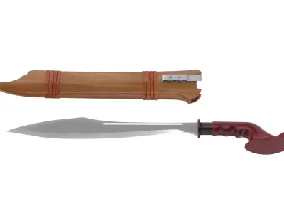 Pirah Sword Low-poly 3D model
