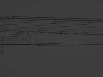 Shotgun Sawed-off Low-poly 3D model