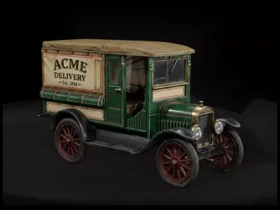 HO Delivery Truck Diorama Vehicle Printable STL 3D print model