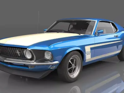1969 Ford Mustang Boss 302 MkI 3D model