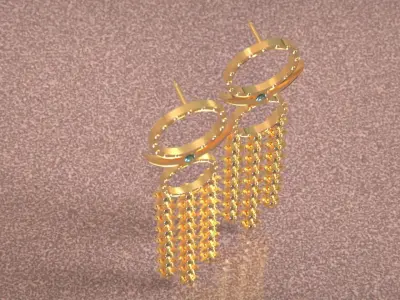 Earrings woman design 3D model