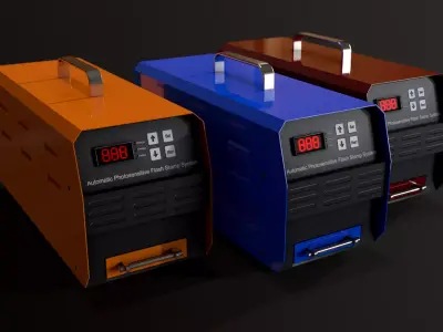 Automatic Flash Stamp Machine - Seal Maker -  V2 Low-poly 3D model