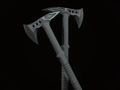 Military Axe  Low-poly 3D model