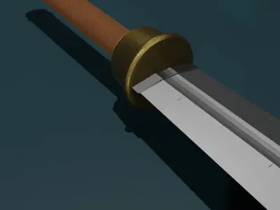 game ready low poly sword Free 3D model order