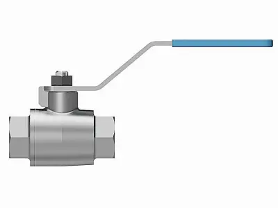 Two Piece Manual Ball Valves - BSP Threaded Ends -  3D model