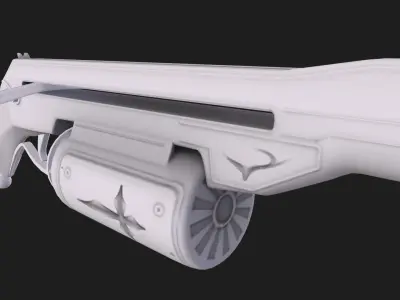 Crossbow Shotgun Low-poly 3D model