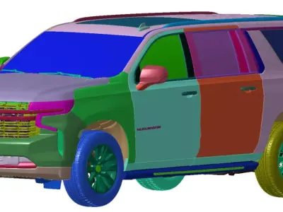 Chevrolet Suburban Premier 2021 Vehicle 3d scan model 3D model