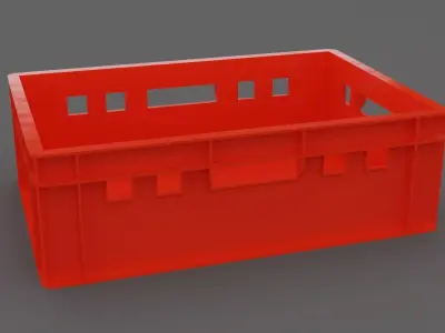 Plastic crate 01 Low-poly 3D model