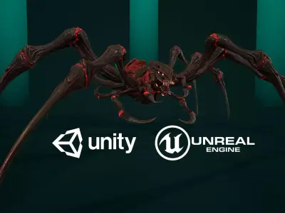Spider 03 Low-poly 3D model