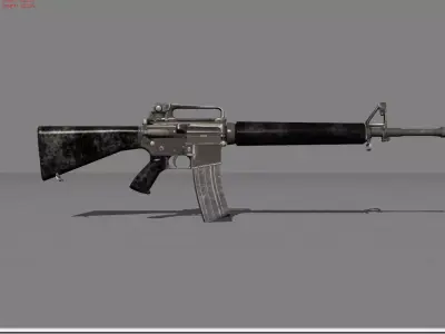 M16 PUBG Low-poly 3D model