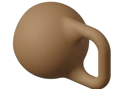 Plastic Gym Kettlebell Toy 3D model