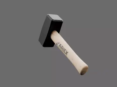 Hammer - Pincers - Trowel Pliers Low-poly 3D model