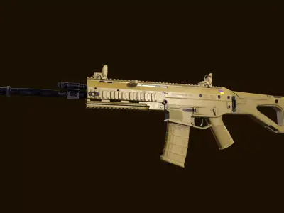 ACR Bushmaster assault combat rifle Low-poly 3D model