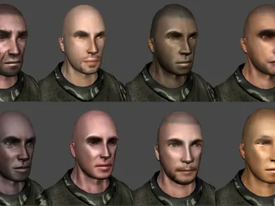 Customizable Soldier Low-poly 3D model