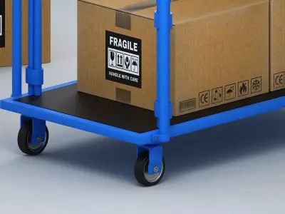 Hand Truck 02 Low-poly 3D model
