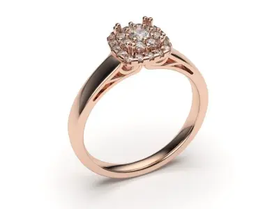 solitaire with ring sizes  8 part S56 3D print model