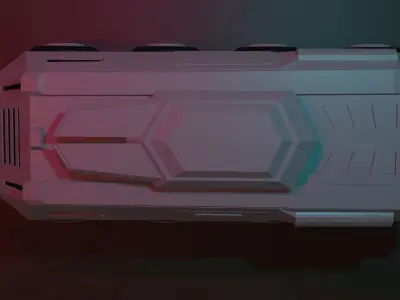 btr game ready futuristic armored vehicle Low-poly 3D model