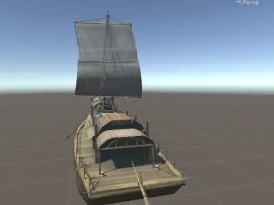 sailing boat Low-poly 3D model