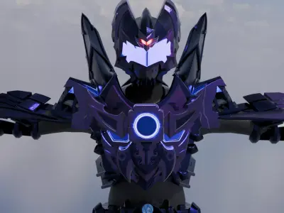 Dark purple armor 3D model