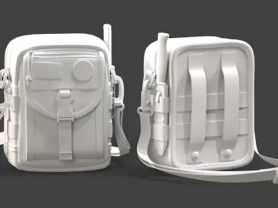 Military medical bag 3D model