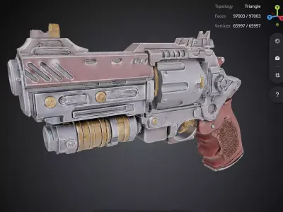 Stylized Pistol 3D model