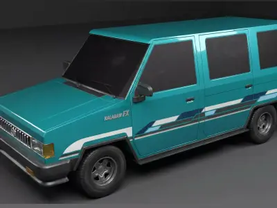 Philippine Utility Vehicle - Tamaraw FX - 3D Model Low-poly 3D model