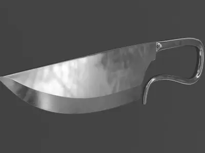 Short battle knife v0 3D model