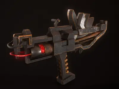 Sci-Fi Rocket Launcher  Low-poly 3D model