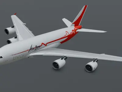 Airplane 3D Model  Low-poly 3D model