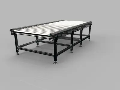 Roller Conveyor 1000mm 3D model 3D model