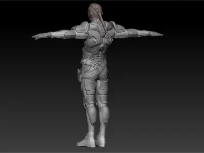 Ranger with plasma gun High poly model 3D print model