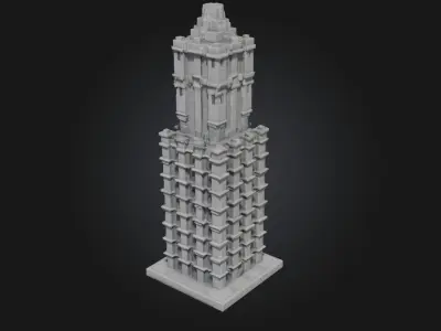 Tower Model  Timeless Vertical Marvel 3D model