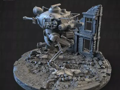 Chicken Panzer Recon Static Set 32mm 3D print model