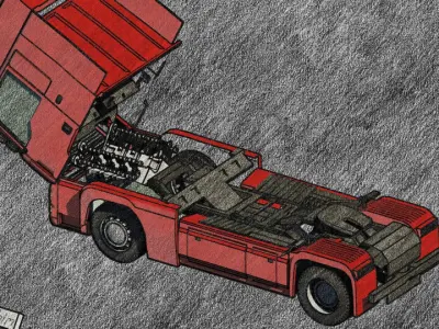 3D truck Free 3D model
