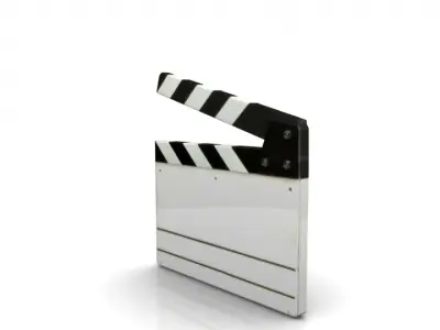 Clapperboard white 3D model