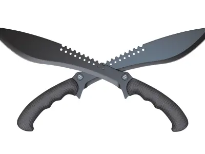Machete Low-poly 3D model buy