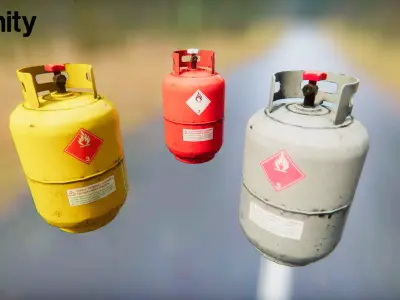 Propane Tank Low-poly 3D model