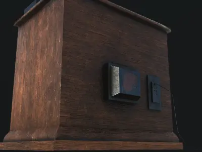 Old TV  and Tape Game Ready Low Poly 3D Model  Low-poly 3D model