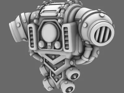 Space Knights V4  Savage Backpack 3D print model
