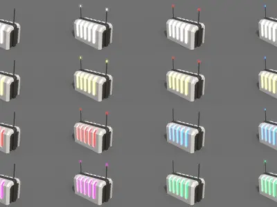 PBR Sci-Fi Building A15 Low-poly 3D model