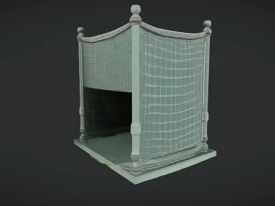 antique corner safety netting 3D model