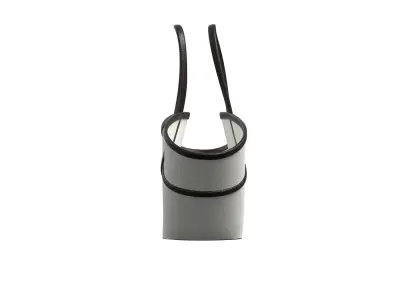 White Cotton Big Tote Bag 3D model