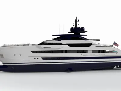 Willie Star Luxury Yacht Dynamic Simulation 3D model