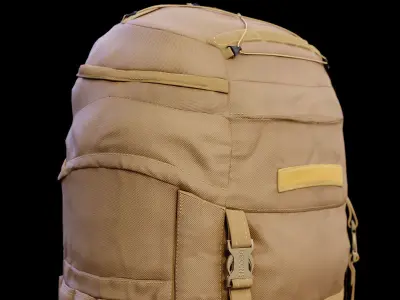 Military backpack Low-poly 3D model purchase